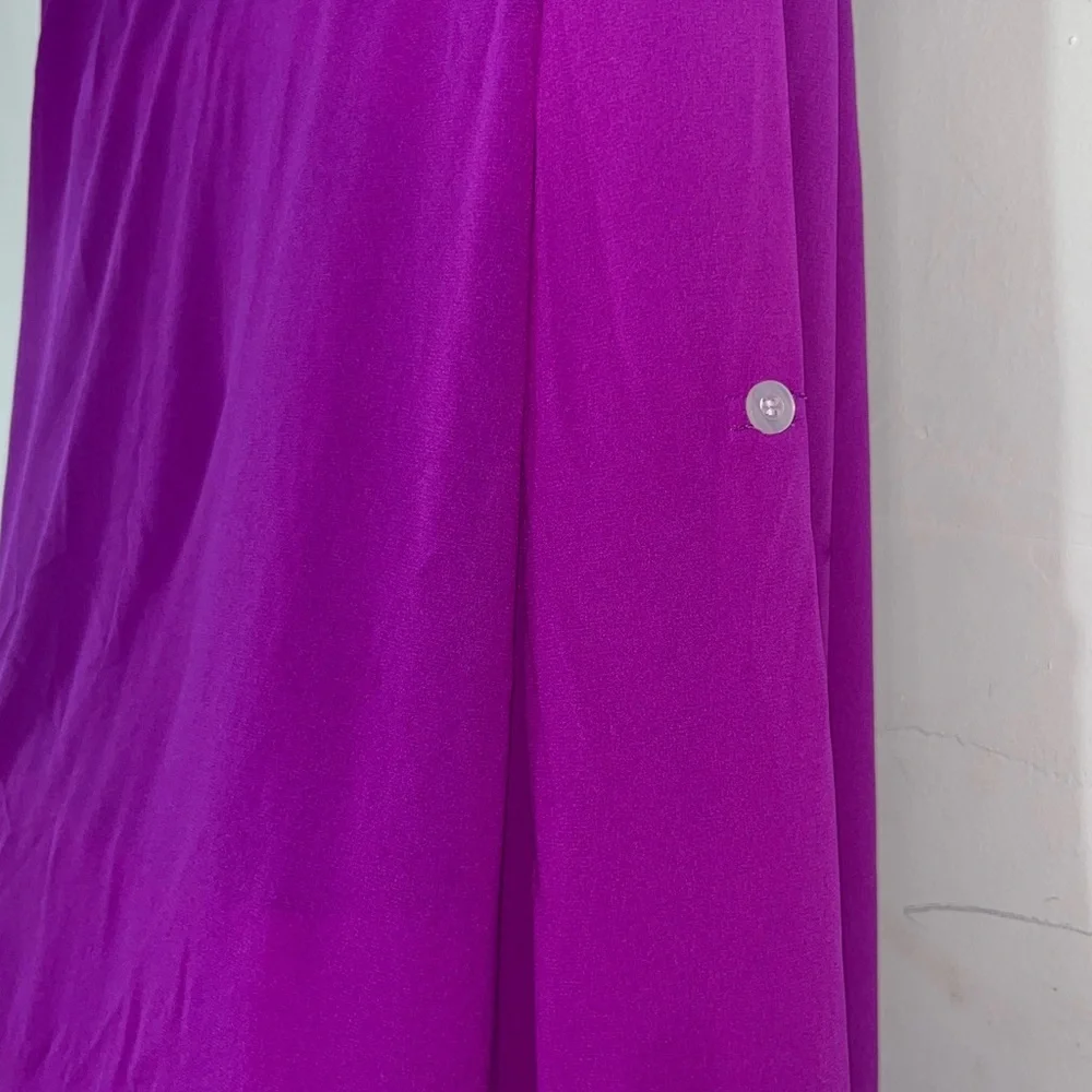 Matte Collection Purple 3 Piece Bikini Set Sheer Cover Up Small